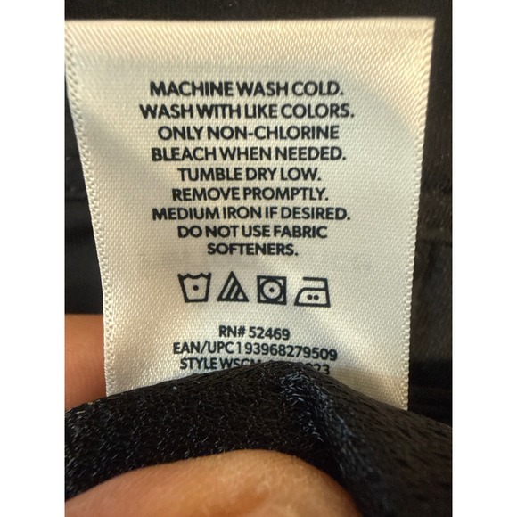 Members Mark Benton Slim Fit Performance Pants Black Mens 32 x 30 Stretch NWT - Picture 5 of 5